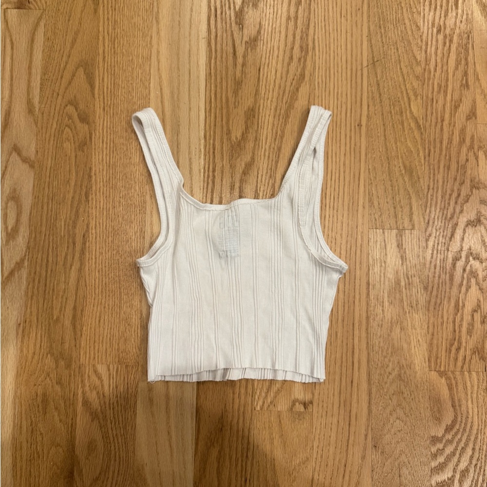 BDG White Ribbed Cami - Picture 3 of 3
